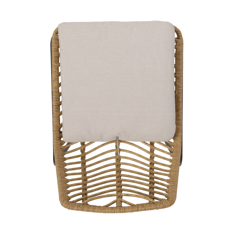 Bay Isle Home Wicker Outdoor Dining Side Chair with Cushion Wayfair